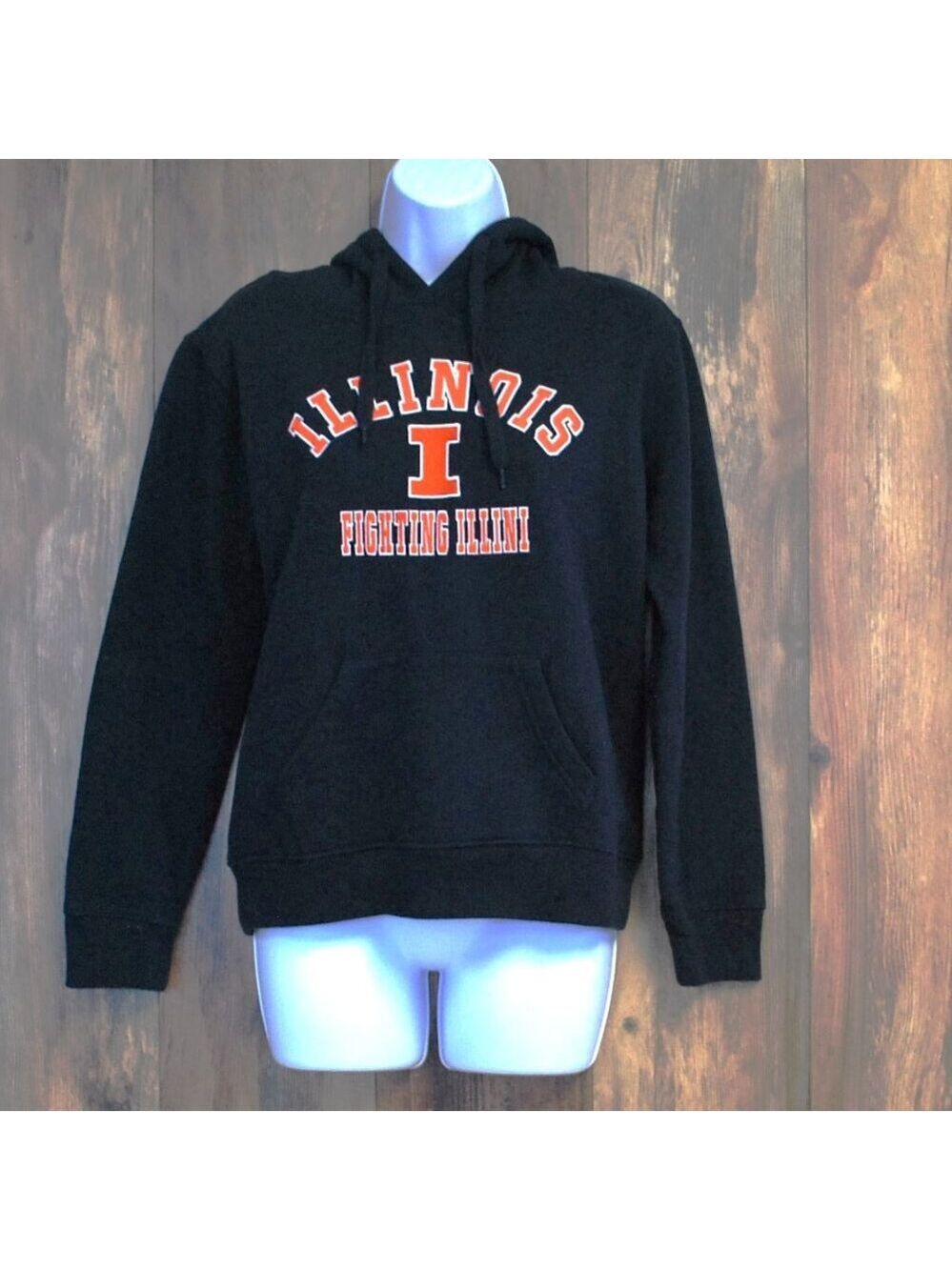 Stadium Athletics Men's Navy/Orange Fighting Illini Illinois Hoodie M